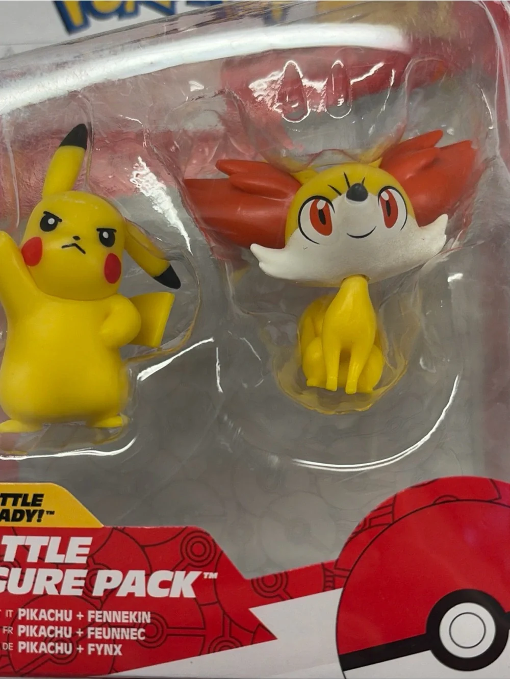 Pokemon Pikachu & Fennekin Figures - Yellow / Orange